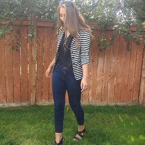Striped Casual Blazer